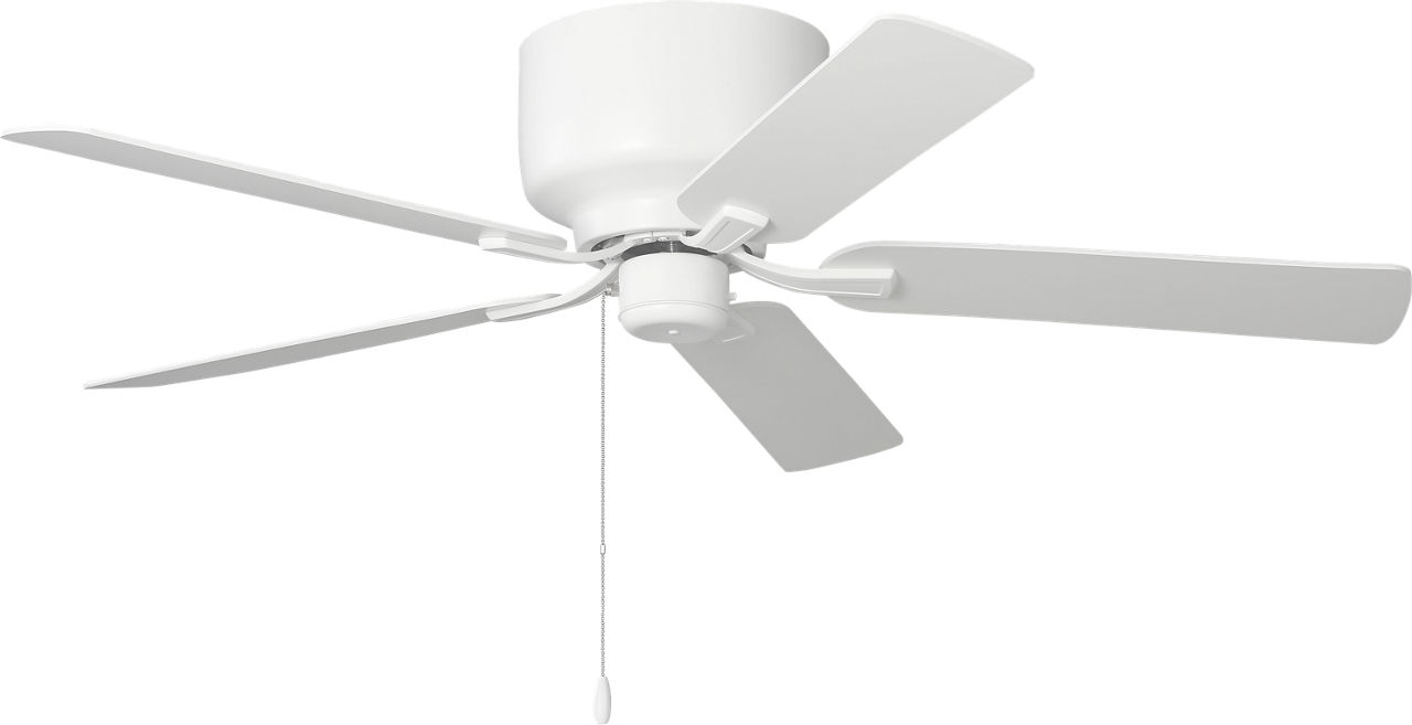 Linden 52 Hugger Ceiling Fan in with Blades Matte White
