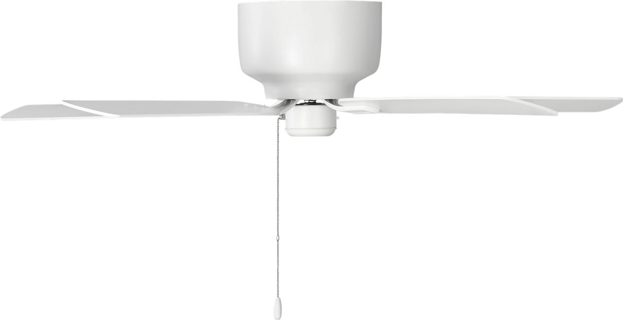 Linden 52 Hugger Ceiling Fan in with Blades Matte White