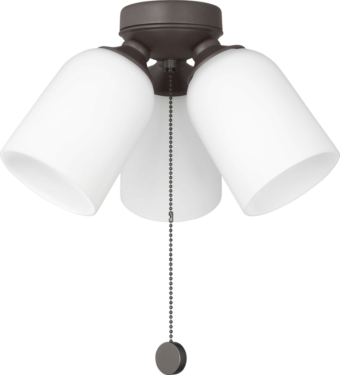 Emile Light Kit in Aged Pewter with Etched White Glass Bronze