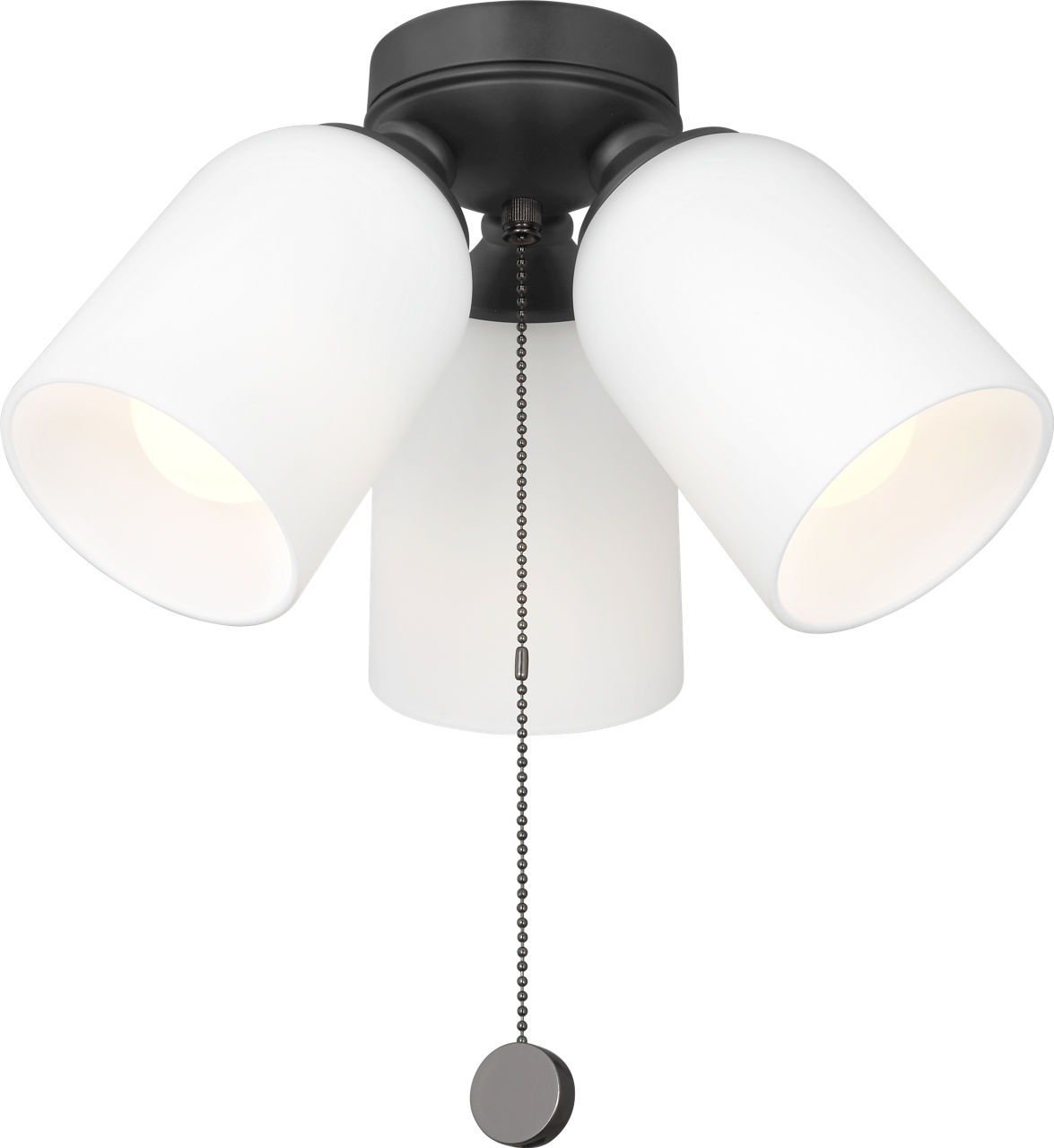 Emile Light Kit in with Etched White Glass Midnight Black