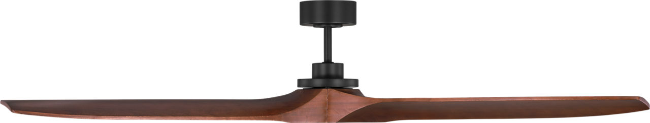Collins Smart 70 Ceiling Fan in Midnight Black with Dark Walnut Blades