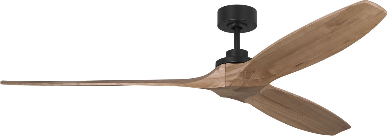 Collins Smart 70 Ceiling Fan in Midnight Black with Natural Honey Blades