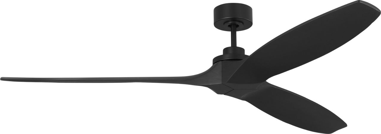 Collins Smart 70 Ceiling Fan in Midnight Black with Midnight Black Blades and Light Kit
