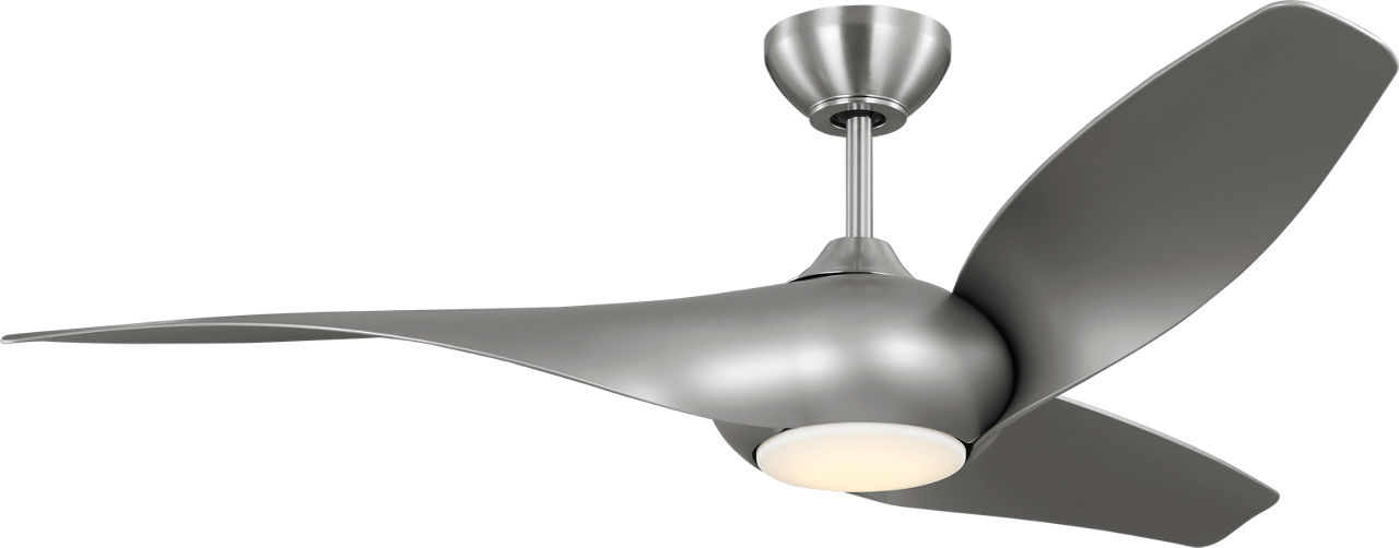 Topan Smart 52 LED Ceiling Fan in Brushed Steel with Silver Blades and Light Kit