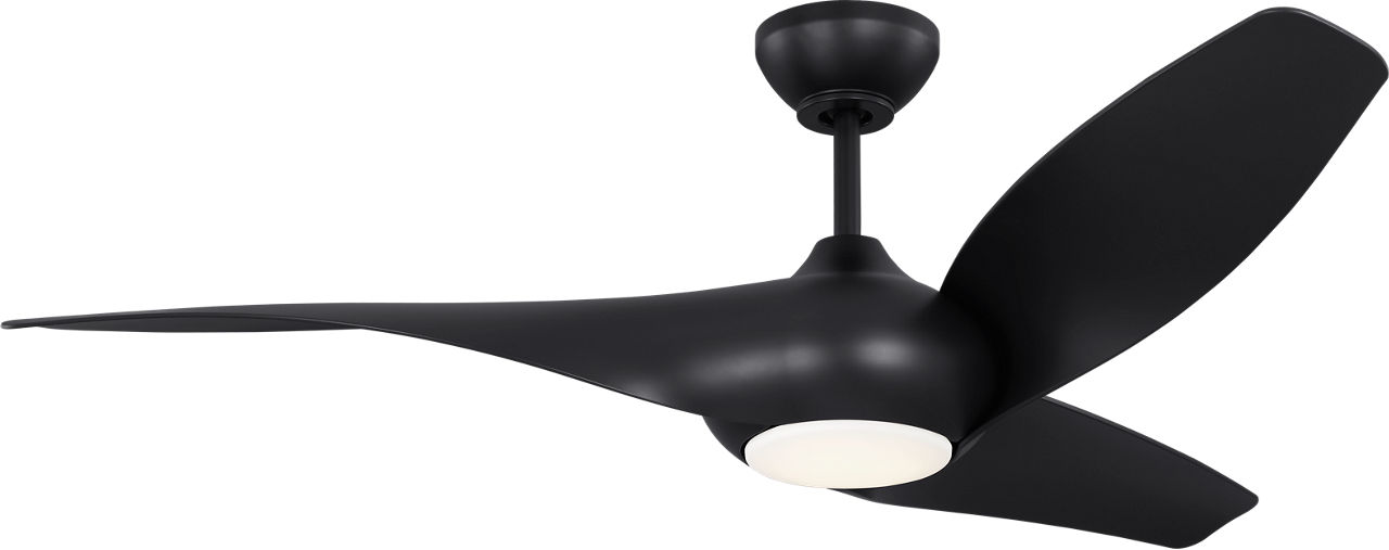 Topan Smart 52 LED Ceiling Fan in Midnight Black with Midnight Black Blades and Light Kit