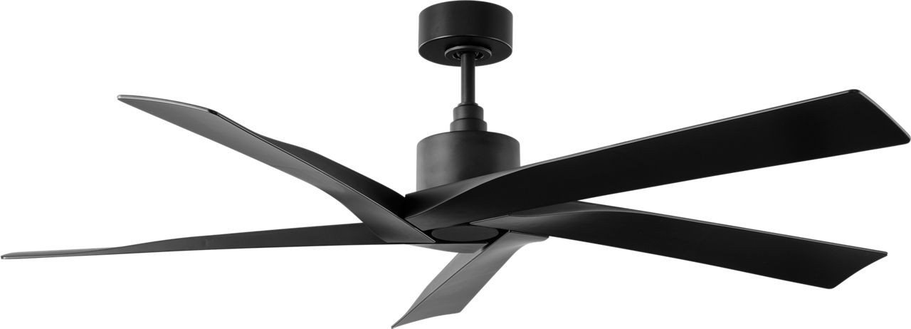 Aspen 56 Coastal 56 Ceiling Fan in Midnight Black with Midnight Black Blades and Light Kit
