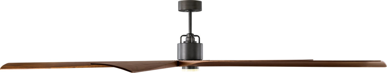 Aspen 84 Ceiling Fan in with Dark Walnut Blades Aged Pewter