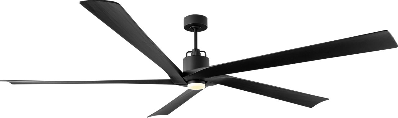 Aspen 84 Ceiling Fan in Midnight Black with Midnight Black Blades and Light Kit
