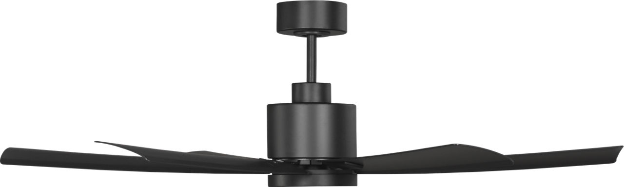 Flera Smart 52 LED Ceiling Fan in Midnight Black with Midnight Black Blades and Light Kit