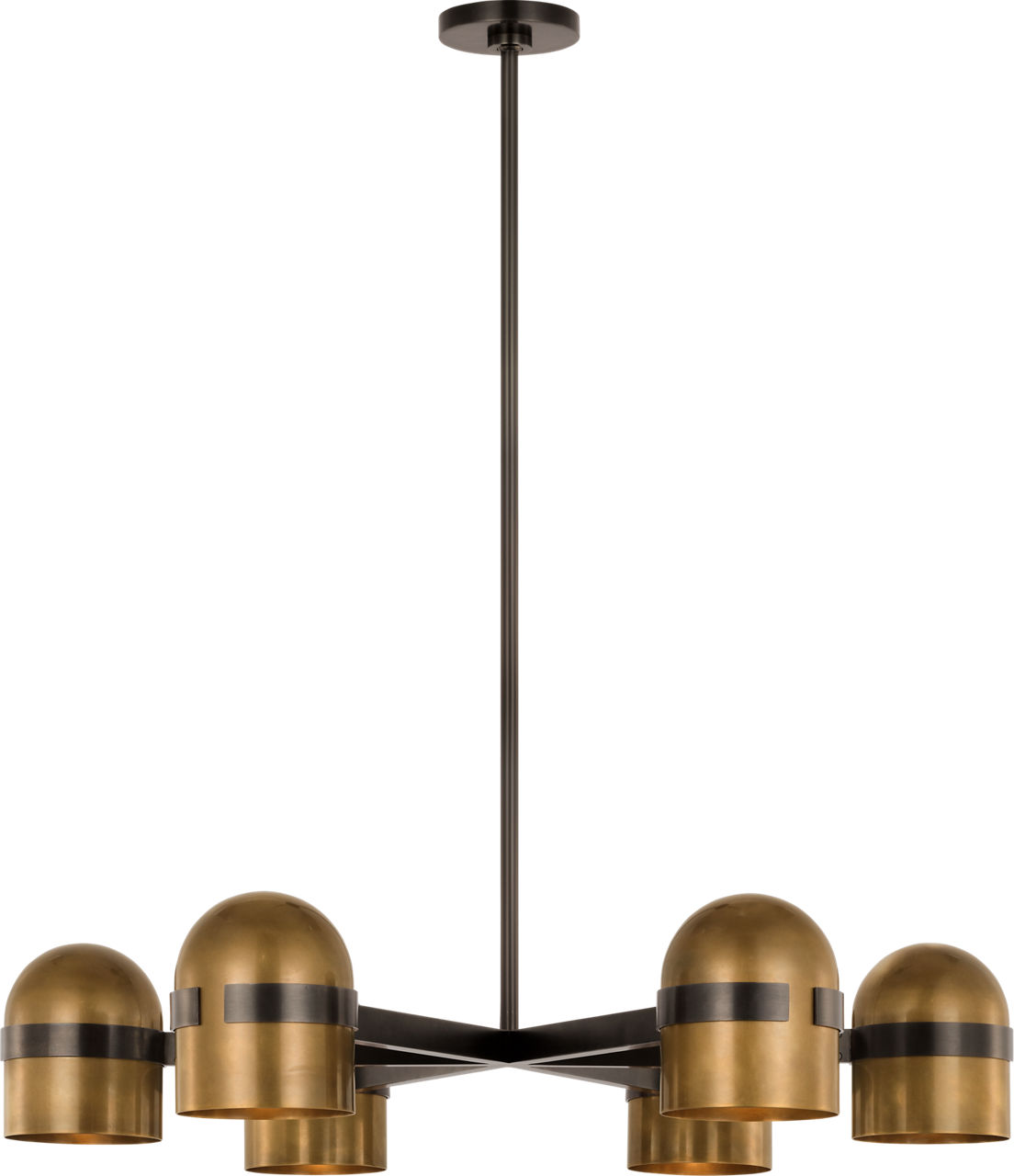 Octavia Large Chandelier Blackened Bronze/bright worn brass 2700K 90 CRI