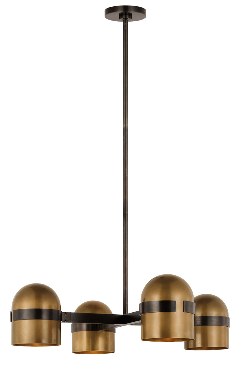 Octavia Medium Chandelier Blackened Bronze/bright worn brass 2700K 90 CRI