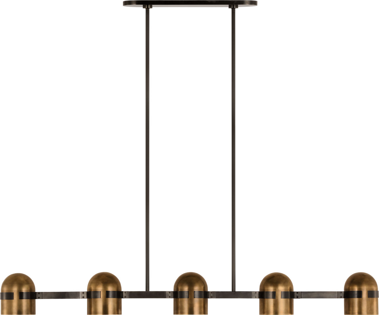 Octavia X-Large Linear Chandelier Blackened Bronze/bright worn brass 2700K 90 CRI