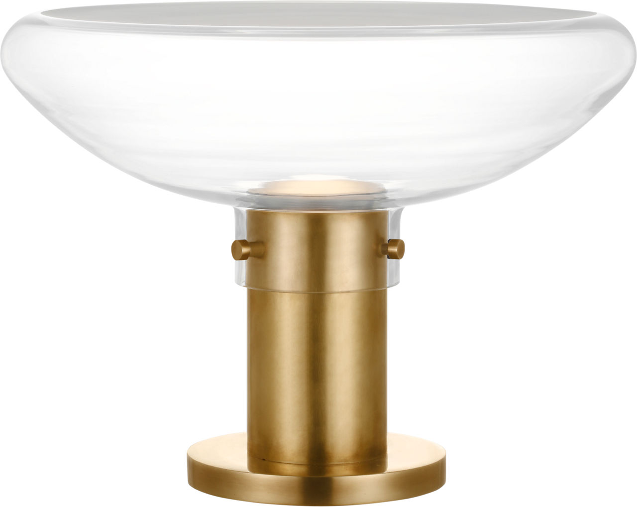 Morgan 16 Table Lamp hand-rubbed antique brass with clear glass 2700K-1800K 90 CRI