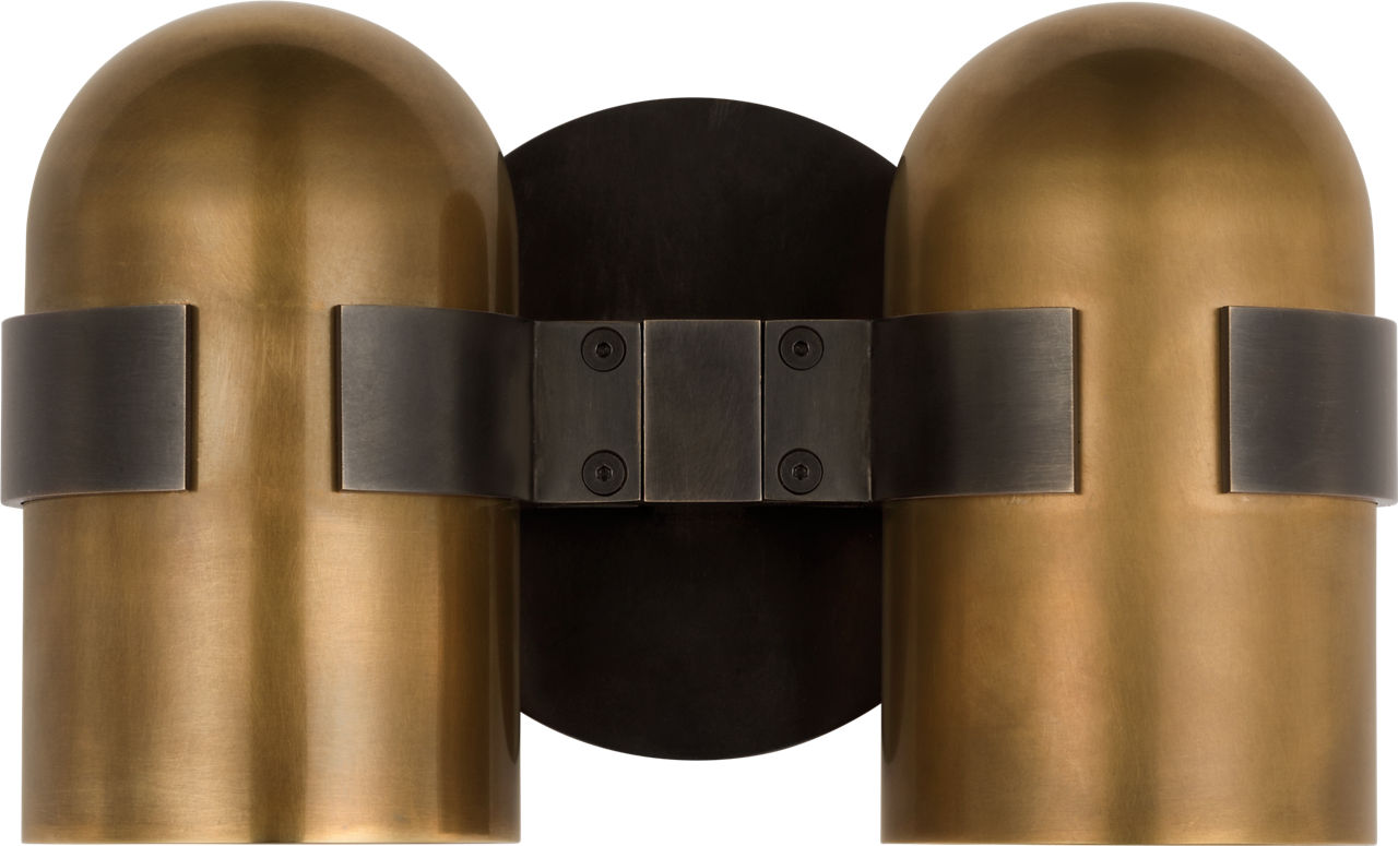 Octavia Medium Sconce Blackened Bronze/bright worn Brass 2700K 90 CRI