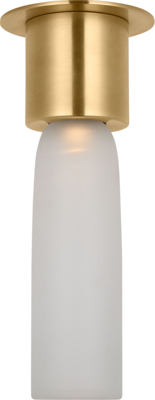 Volver Small Flush Clear Etched Hand Rubbed Antique Brass 2700K 90 CRI