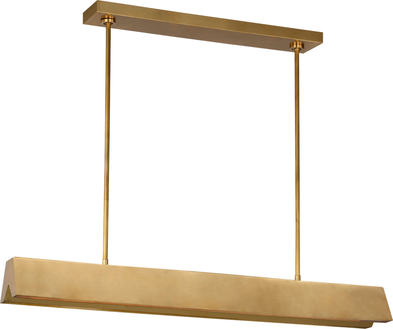 Pench Medium Linear Chandelier Natural Brass 2700K 90 CRI