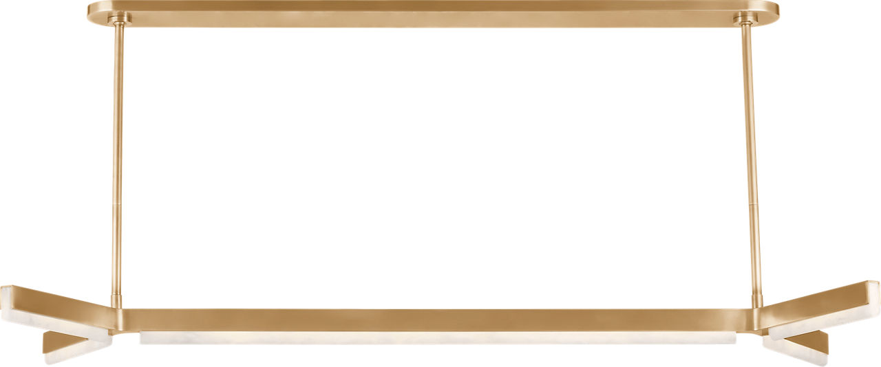 Linea 55 Linear Chandelier hand rubbed antique brass 2700K 90 CRI