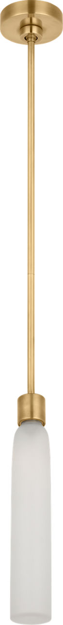 Volver Medium Pendant Clear Etched Hand Rubbed Antique Brass 2700K 90 CRI