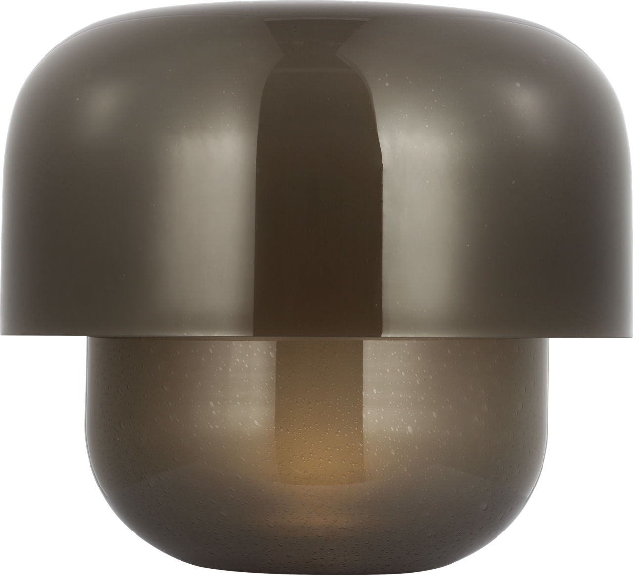 Bolete Small Table Lamp Seeded Smoke hand rubbed antique brass 2700K 90 CRI