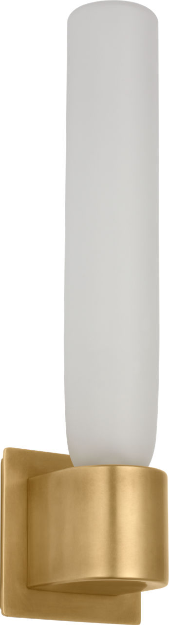 Volver Medium Single Sconce Clear Etched hand rubbed antique brass 2700K 90 CRI