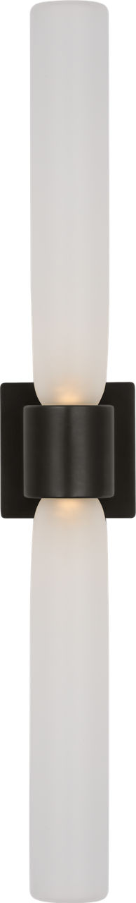 Volver Large Double Sconce Clear Etched Bronze 2700K 90 CRI