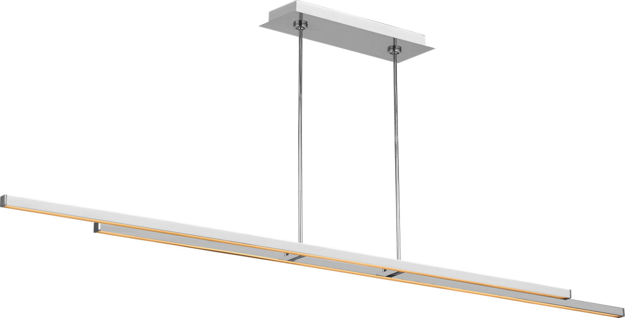 Stagger 2 84 Linear Suspension polished stainless steel 2700K 90 CRI integrated led 90 cri 2700k 277v