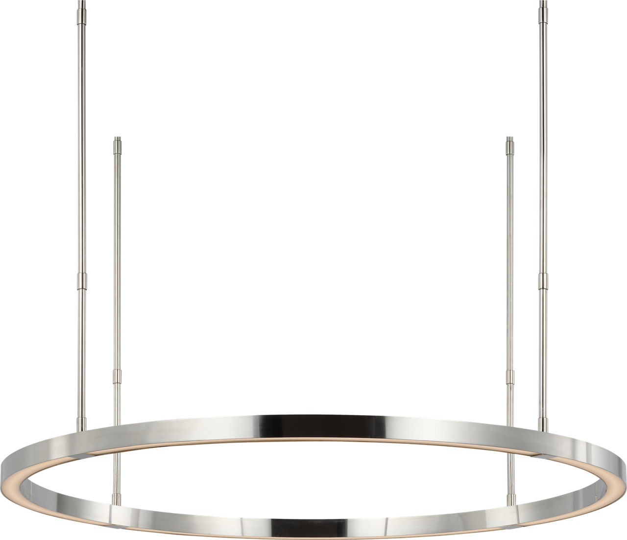 Stagger Ring Medium Chandelier polished stainless steel 2700K 90 CRI