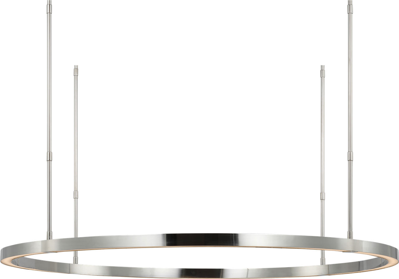 Stagger Ring Large Chandelier polished stainless steel 2700K 90 CRI