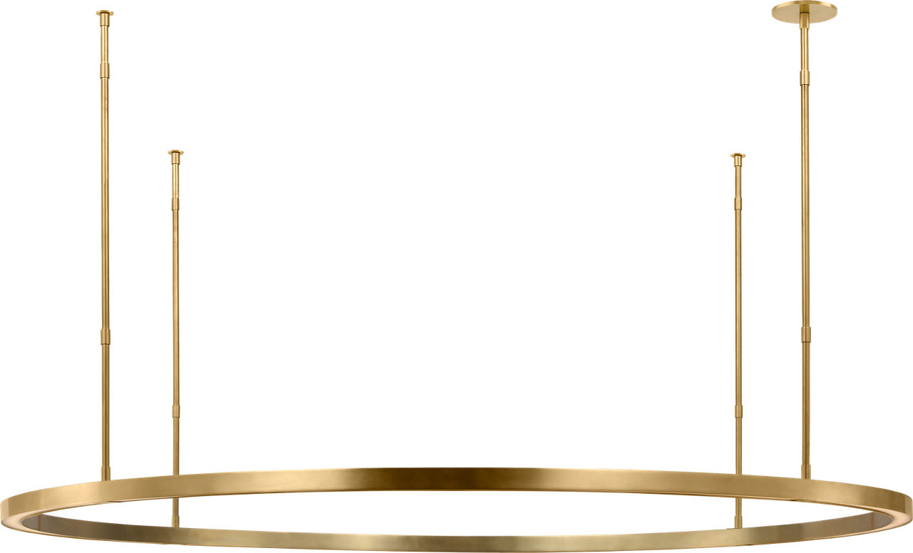 Stagger Ring X-Large Chandelier hand rubbed antique brass 2700K 90 CRI