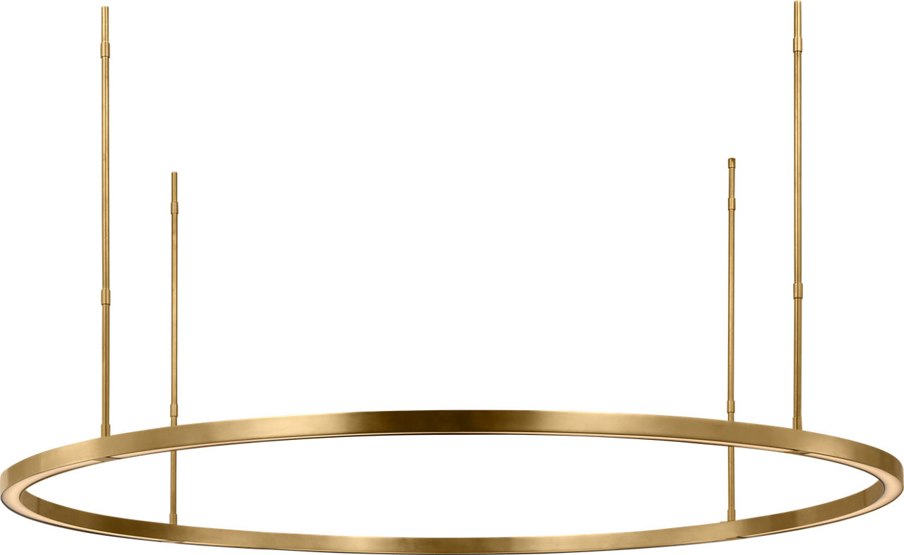 Stagger Ring X-Large Chandelier hand rubbed antique brass 2700K 90 CRI