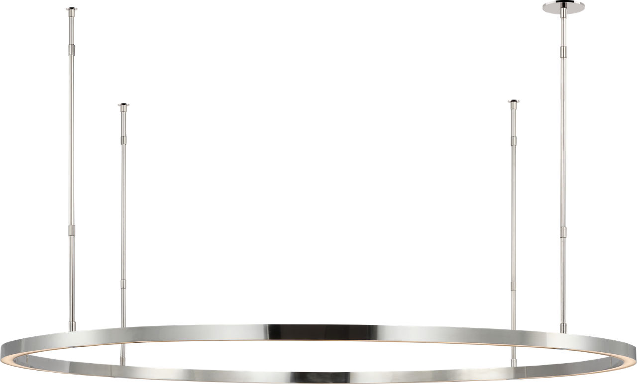 Stagger Ring X-Large Chandelier Polished stainless steel 2700K 90 CRI