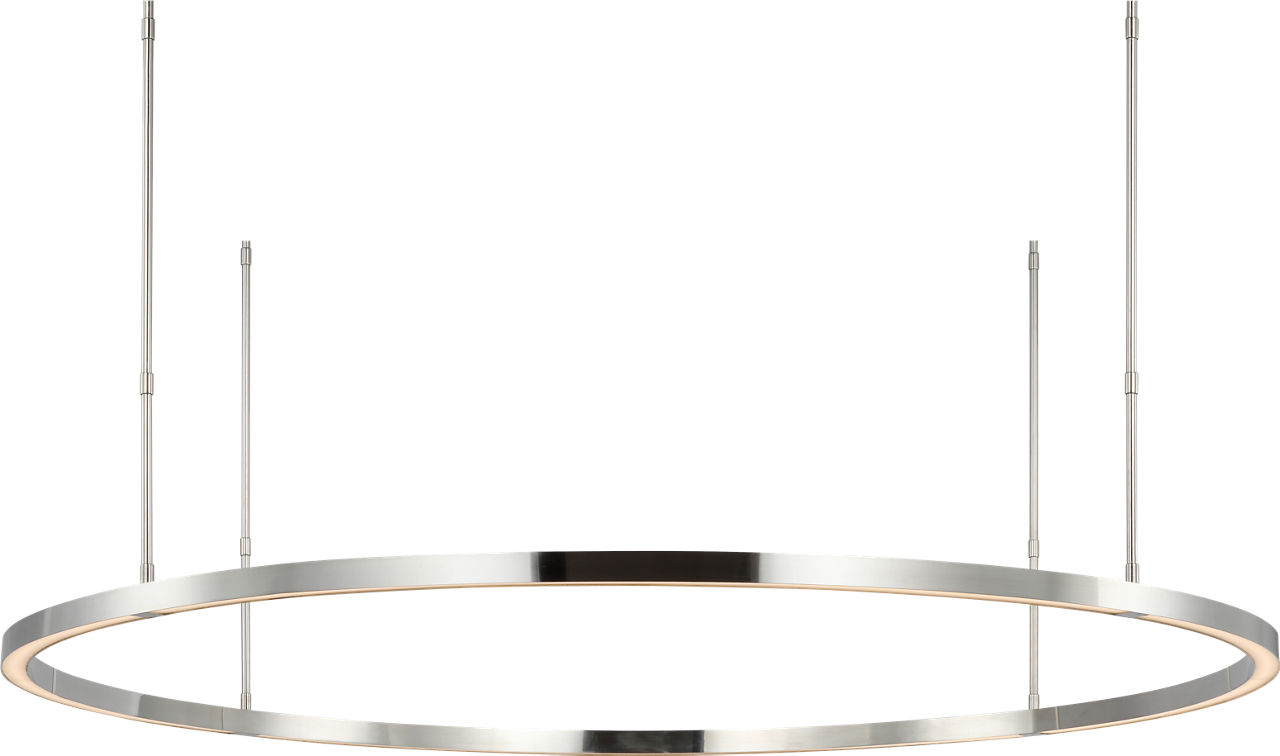 Stagger Ring X-Large Chandelier Polished stainless steel 2700K 90 CRI