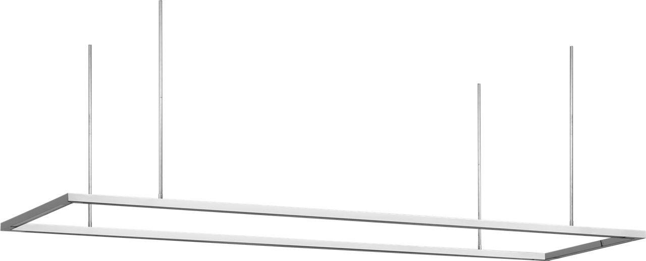 Stagger Halo 84 Uplight Linear Suspension Polished stainless steel 2700K 90 CRI