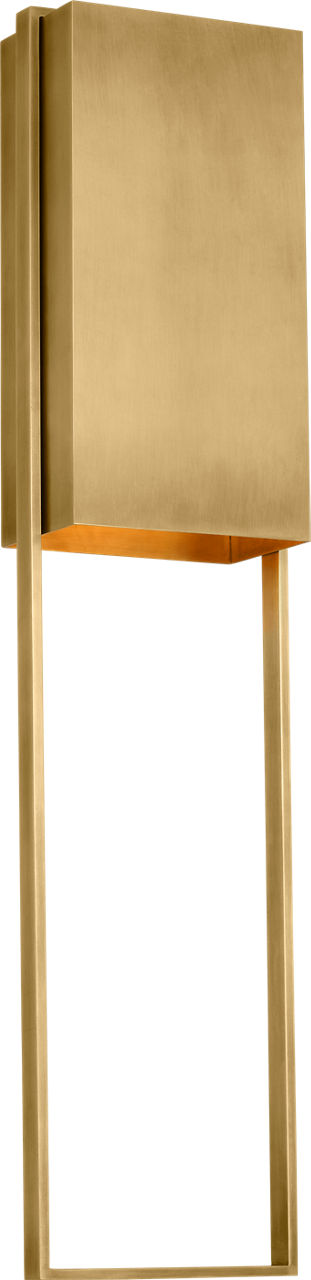 Alude 36 Wall hand-rubbed antique brass 2700K 90 CRI