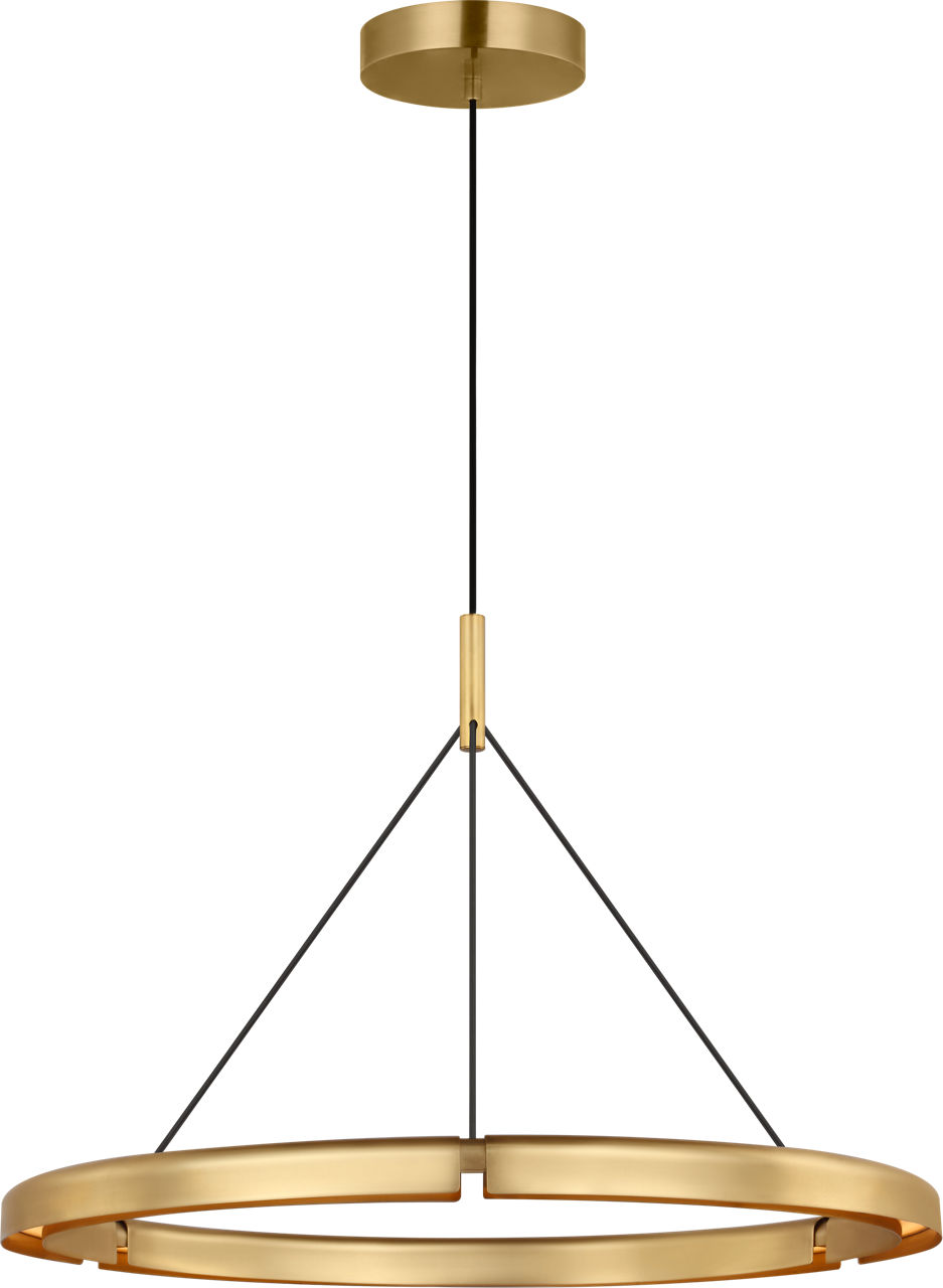 Cloak 30 Chandelier in Hand-Rubbed Antique Brass