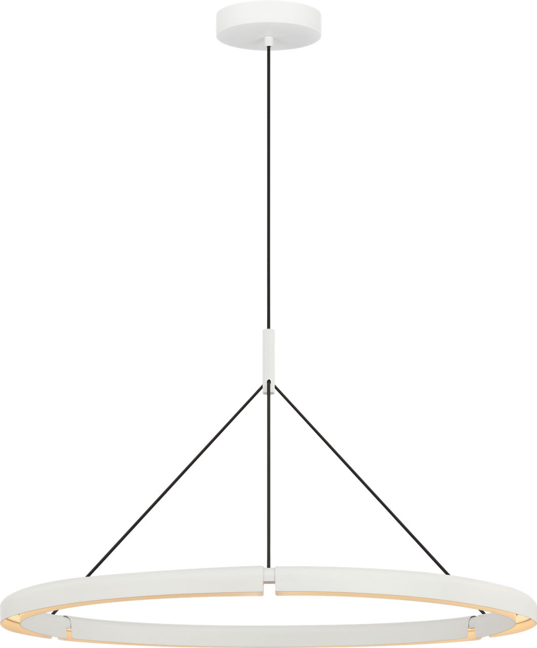 Cloak 36 Chandelier in Matte White