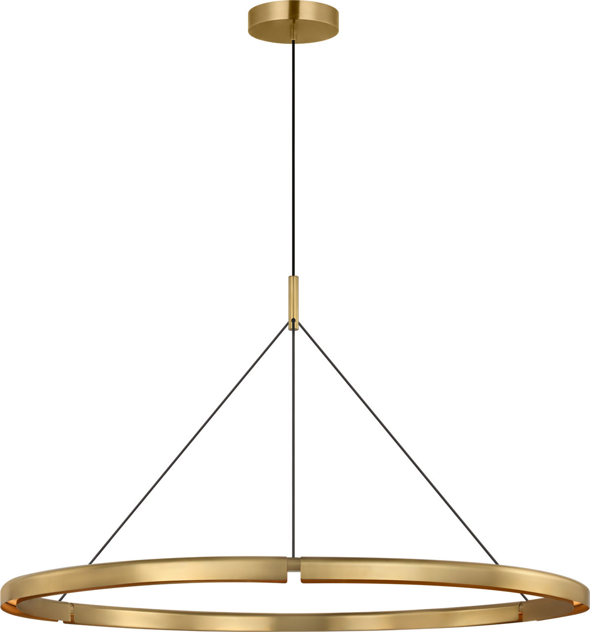 Cloak 48 Chandelier in Hand-Rubbed Antique Brass