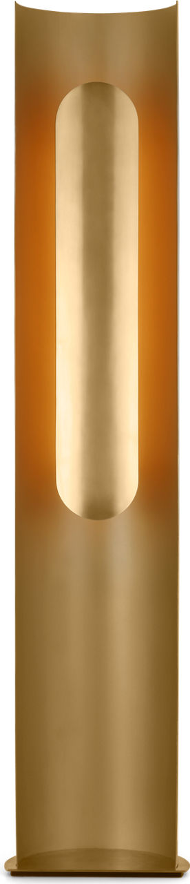 Shielded Medium Floor Lamp Hand Rubbed Antique Brass 2700K 90 CRI