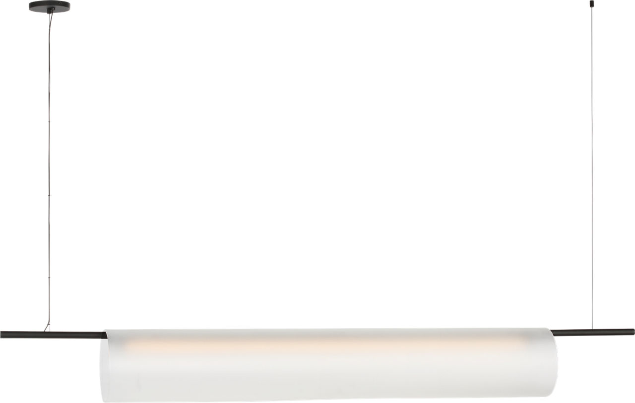 Trace 72 Single Linear Chandelier in Nightshade Black