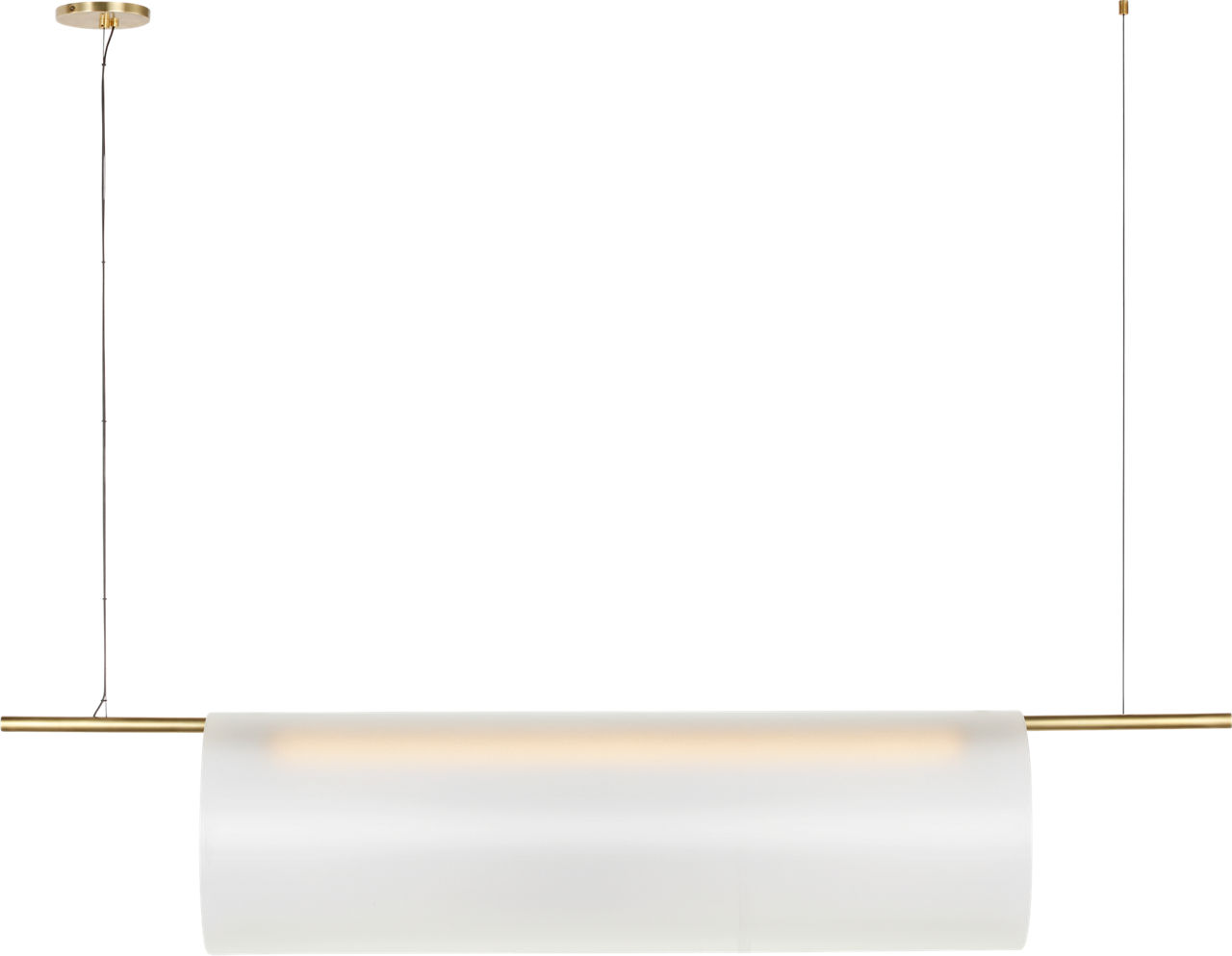 Trace 60 Single Linear Chandelier - PBLS808 | Visual Comfort