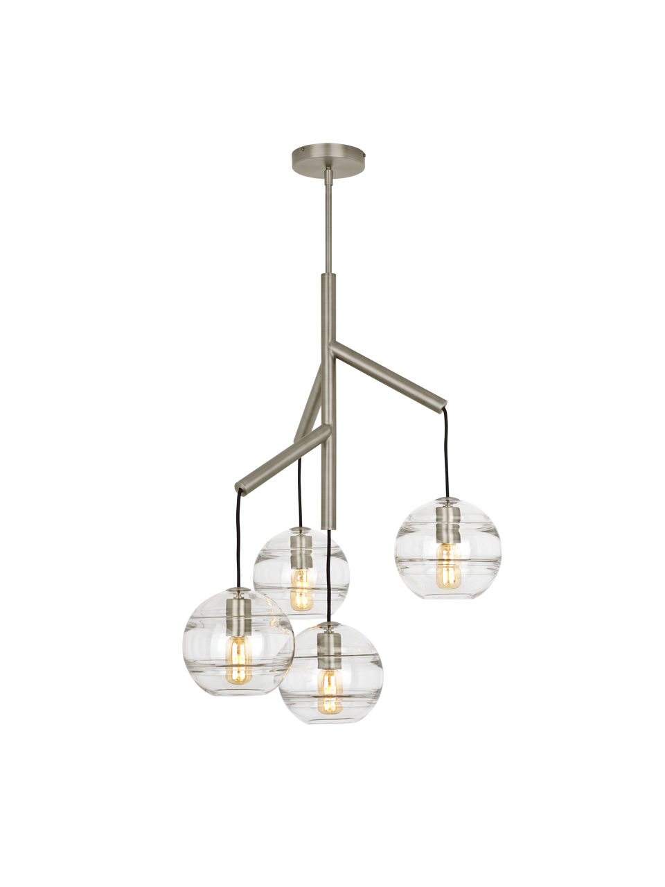 Sedona Single Chandelier Single Clear Satin Nickel 2700K 90 CRI t14 led 90 cri 2700k 120v