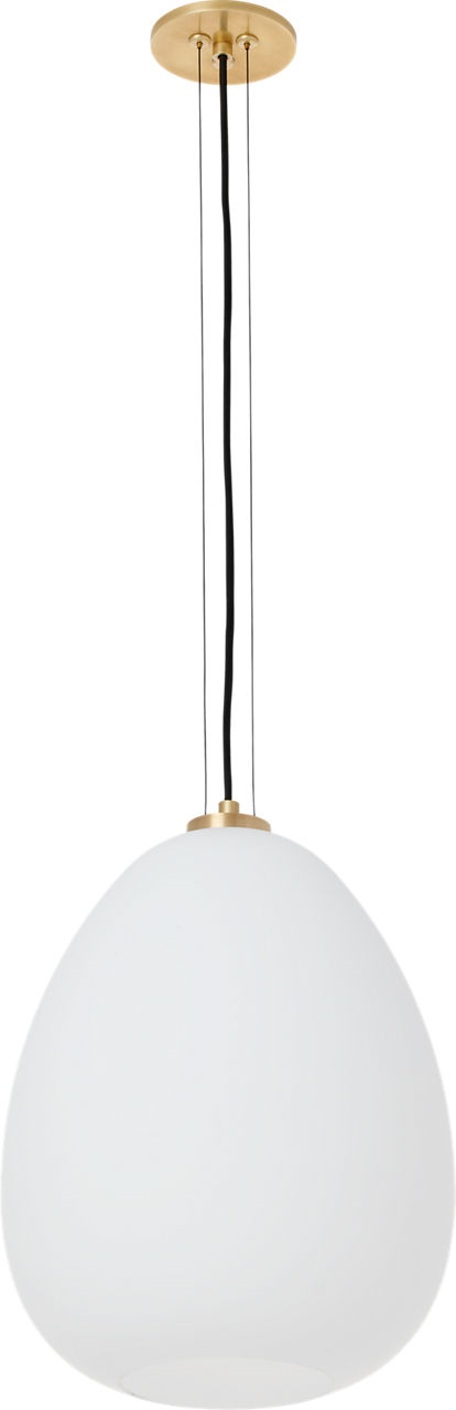 Kapoor Medium Pendant opal/Natural Brass 2700K 90 CRI integrated led 90 cri 2700k 120v-277v unv