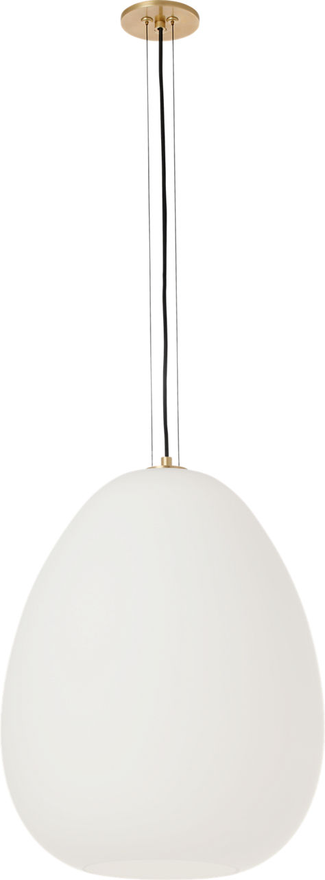 Kapoor Large Pendant opal/Natural Brass 2700K 90 CRI integrated led 90 cri 2700k 120v-277v unv
