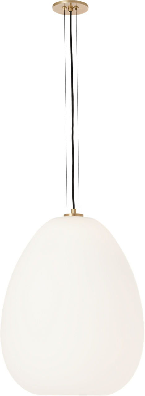Kapoor Large Pendant opal/Natural Brass 2700K 90 CRI integrated led 90 cri 2700k 120v-277v unv