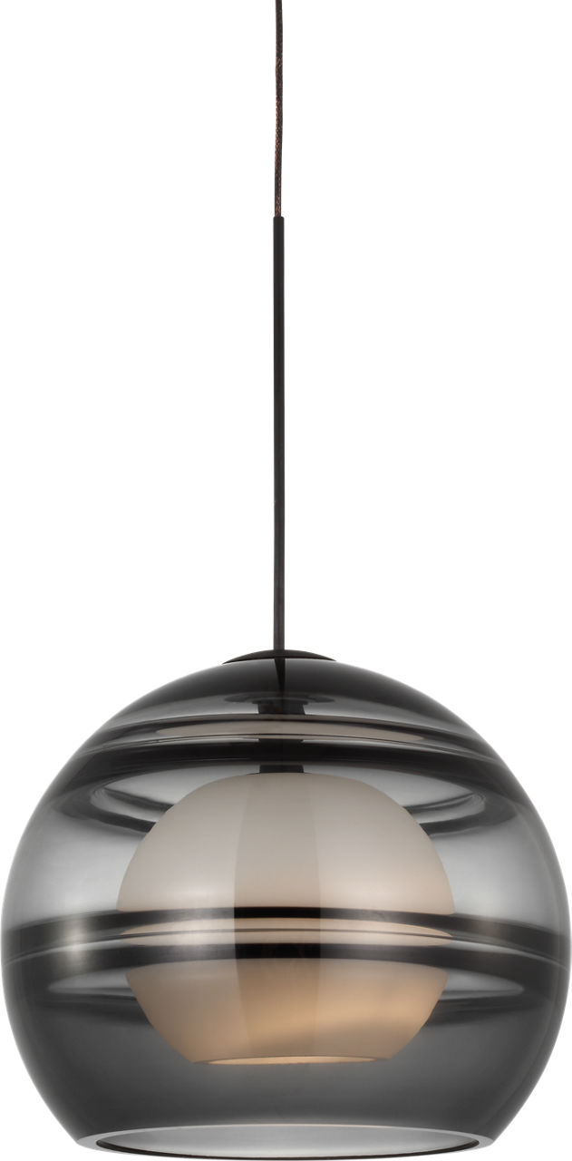 Sedona Large Pendant Transparent Smoke Nightshade Black LED 2700K 90 CRI med base t14 90 cri 2700k 120v