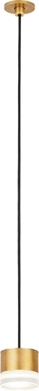 Gable Port Alone Pendant 1 Light Port Alone Natural Brass Integrated LED 90 CRI 3000K 120-277V