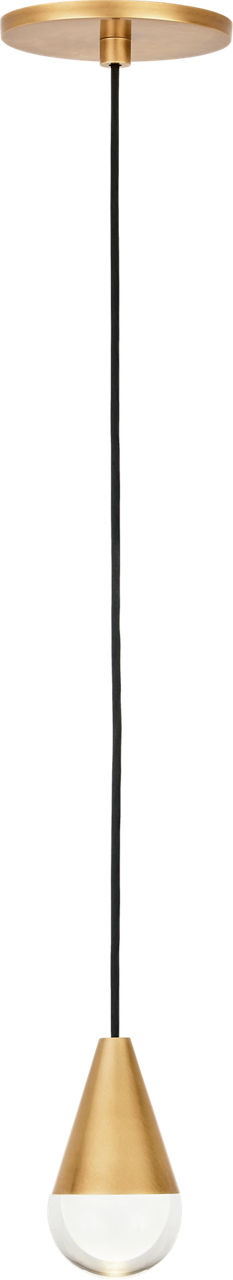 Cupola 1 Light Pendant 1 Light Natural Brass 3000K 90 CRI integrated led 90 cri 3000k 120v-277v unv