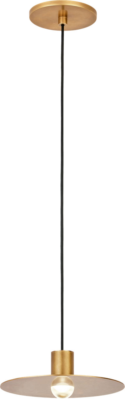 Eaves 1 Light Pendant 1 Light Natural Brass 3000K 90 CRI integrated led 90 cri 3000k 120v-277v unv