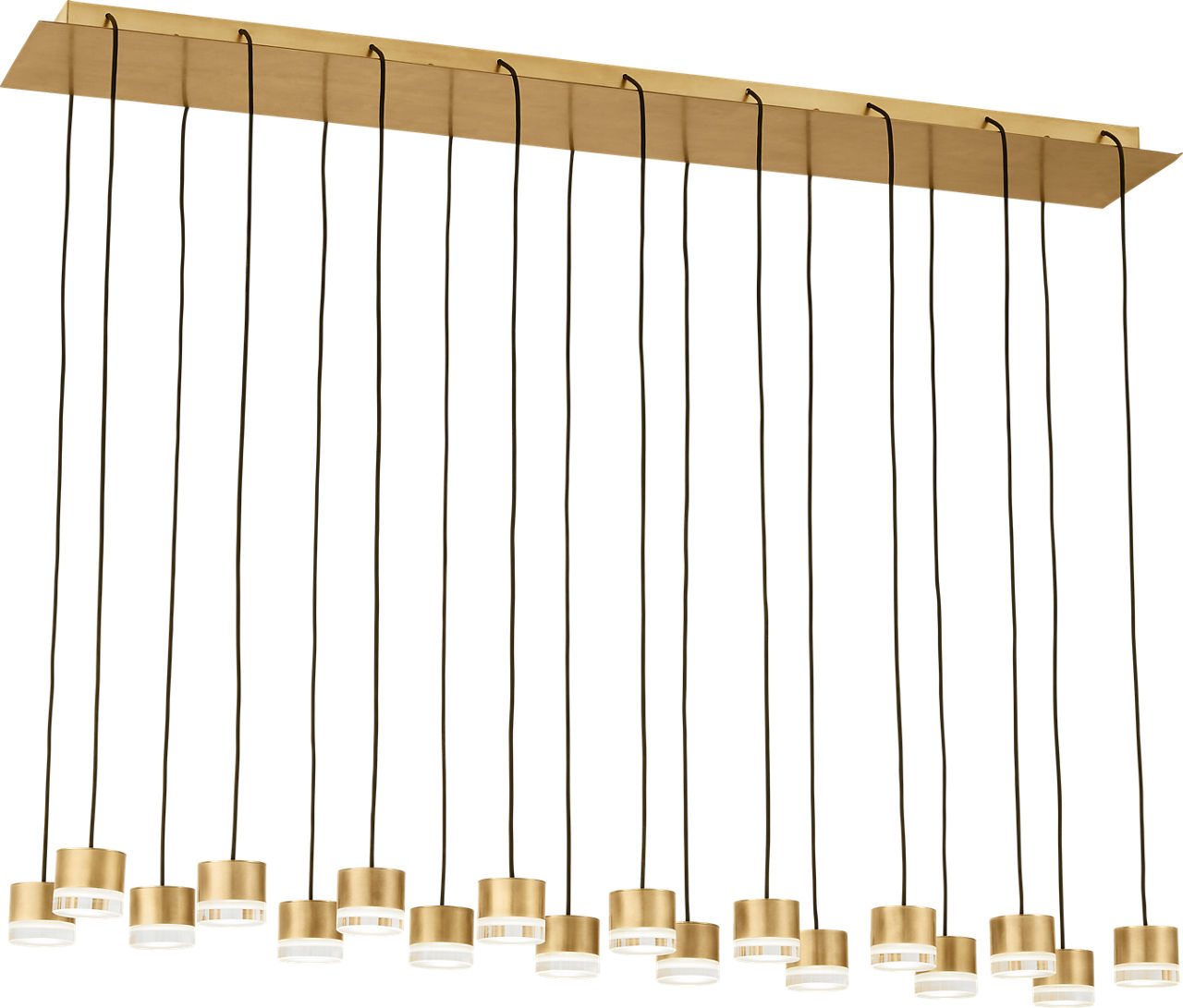 Gable 18 Light Chandelier 18 Light Natural Brass 3000K 90 CRI integrated led 90 cri 3000k