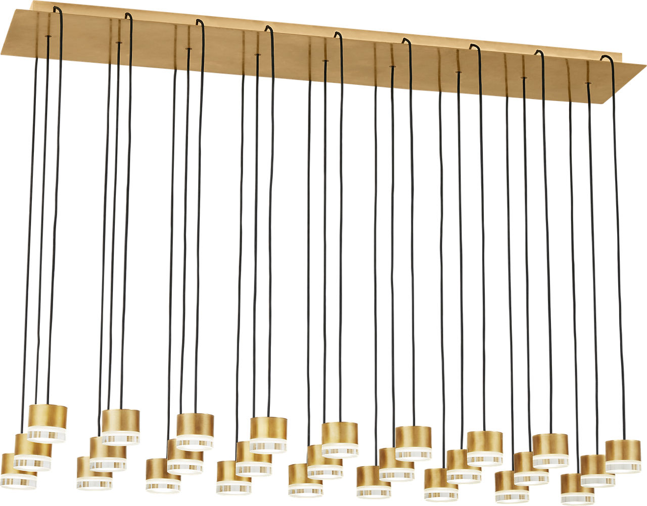 Gable 27 Light Chandelier Natural Brass Integrated LED 3000K 90 CRI 120V